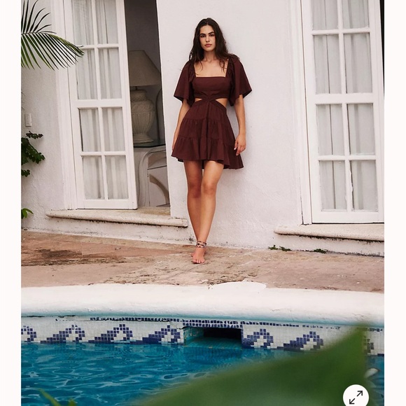 WORN ONCE: Free People Cross of Sunlight Mini Dress size L - Picture 5 of 7